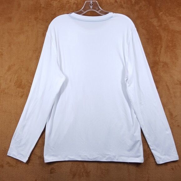 PERRY ELLIS Shirt Mens Small White Pullover Crew Deluxe Touch Soft Comfort - Picture 3 of 8